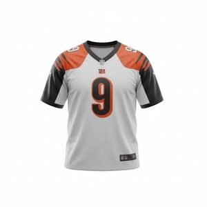 Cincinnati Bengals Joe Burrow Nike Jersey Mens 2XL White Orange #9 On FIeld